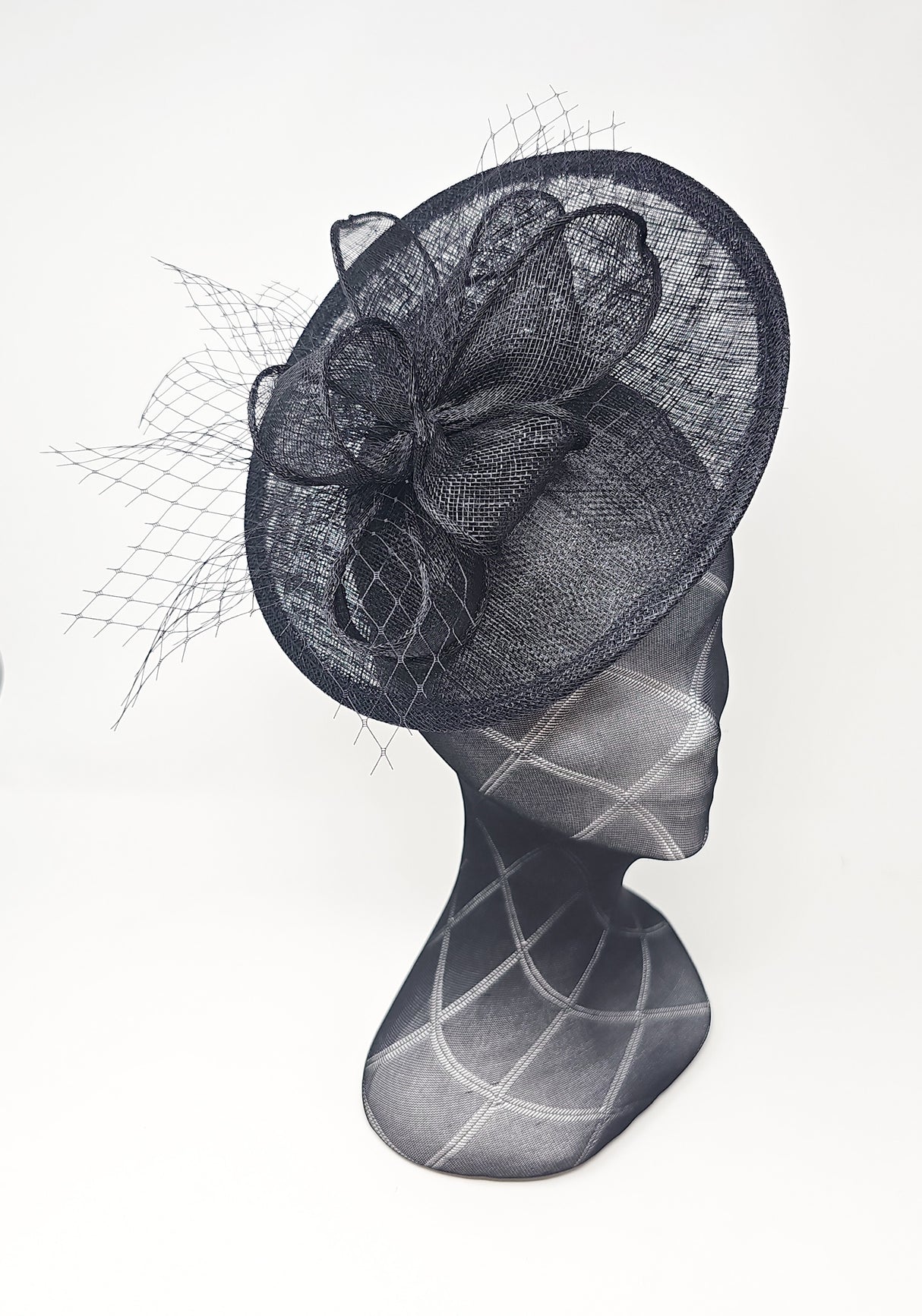 Black Disc Hairband Fascinator