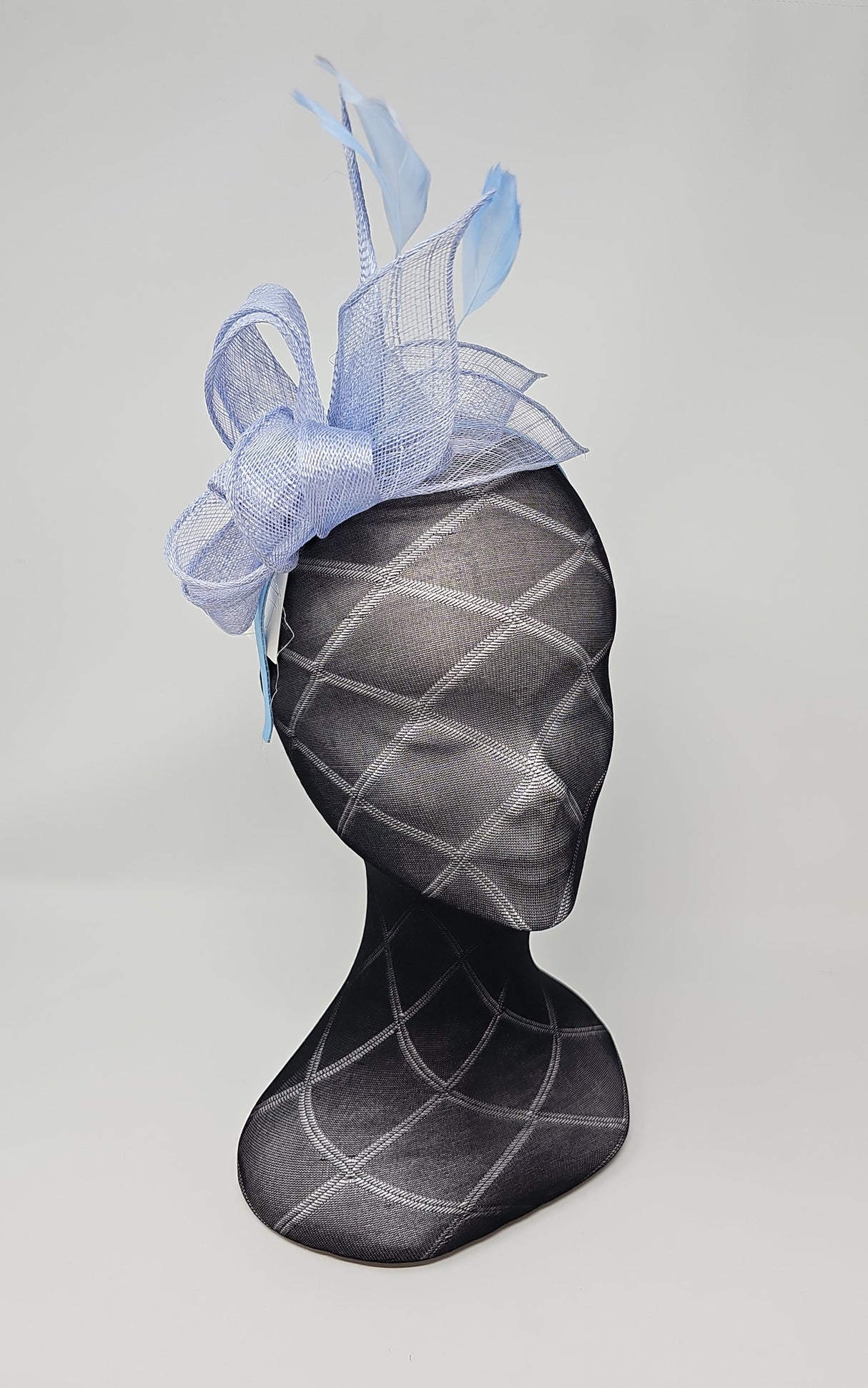 Sky Blue Knot Feather Fascinator