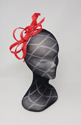 Tulip Red Bow Loop Hairband Fascinator