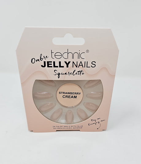 Technic Ombre Jelly Nails Squareletto Strawberry Cream