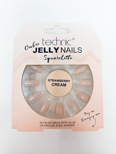 Technic Ombre Jelly Nails Squareletto Strawberry Cream
