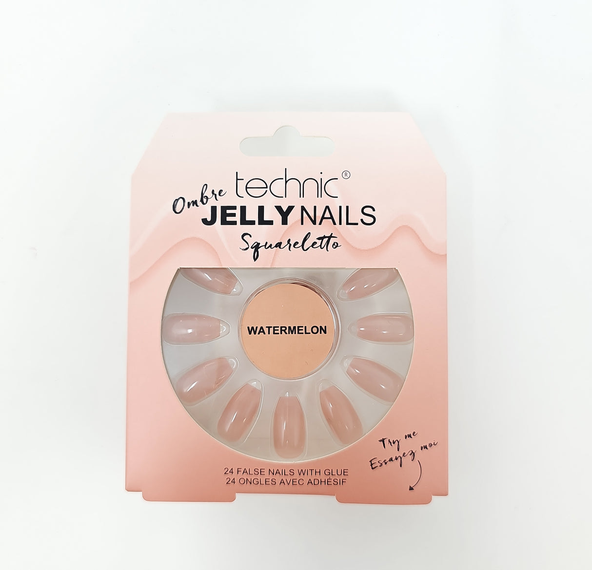 Technic Ombre Jelly Nails Squareletto Watermelon