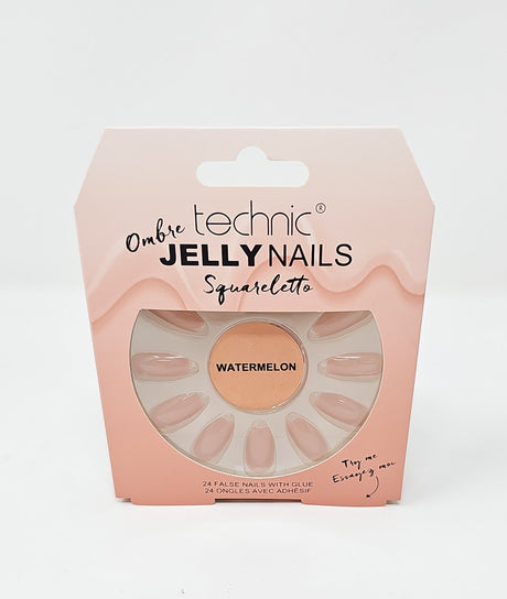 Technic Ombre Jelly Nails Squareletto Watermelon