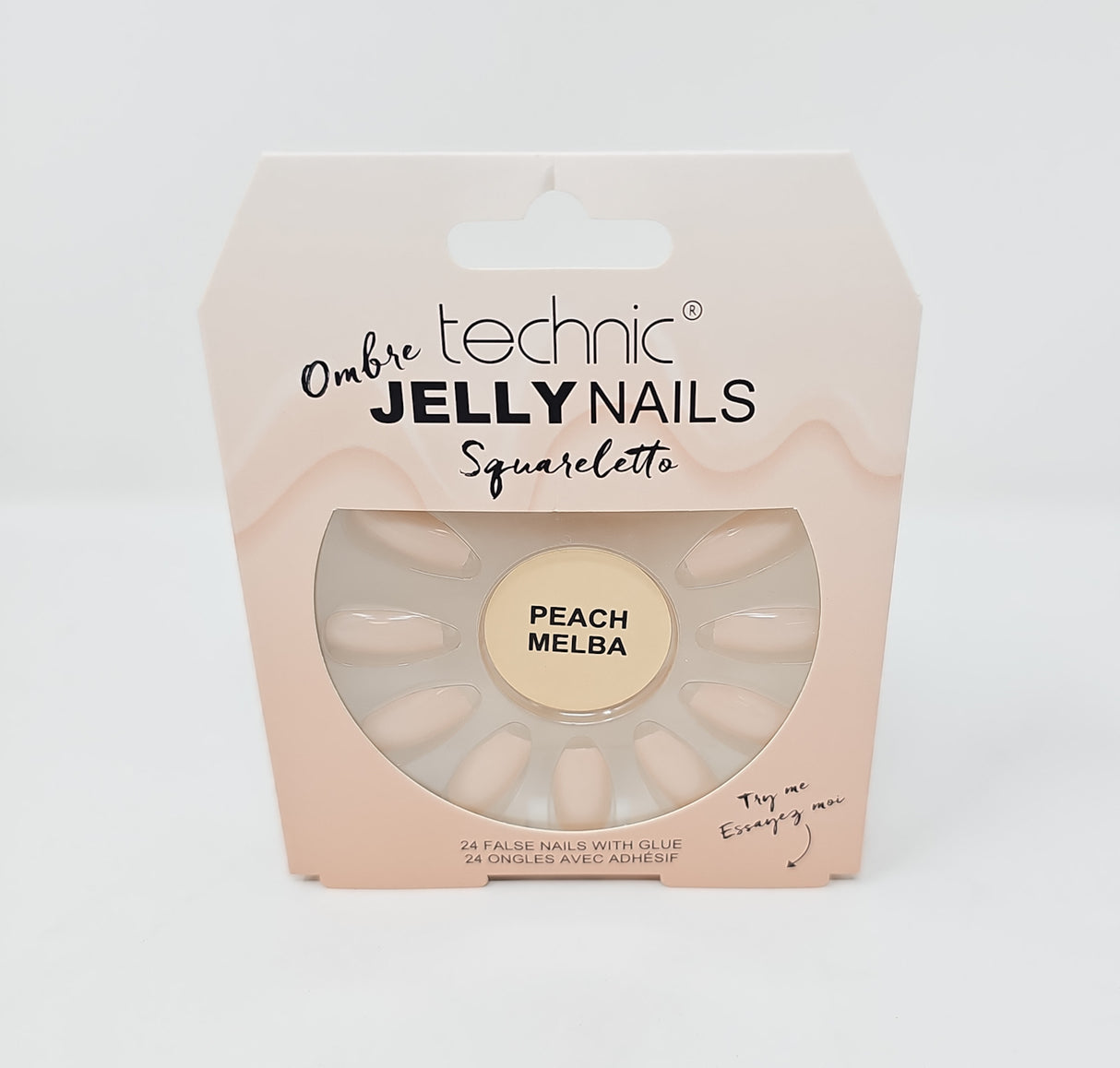 Technic Ombre Jelly Nails Squareletto Peach Melba