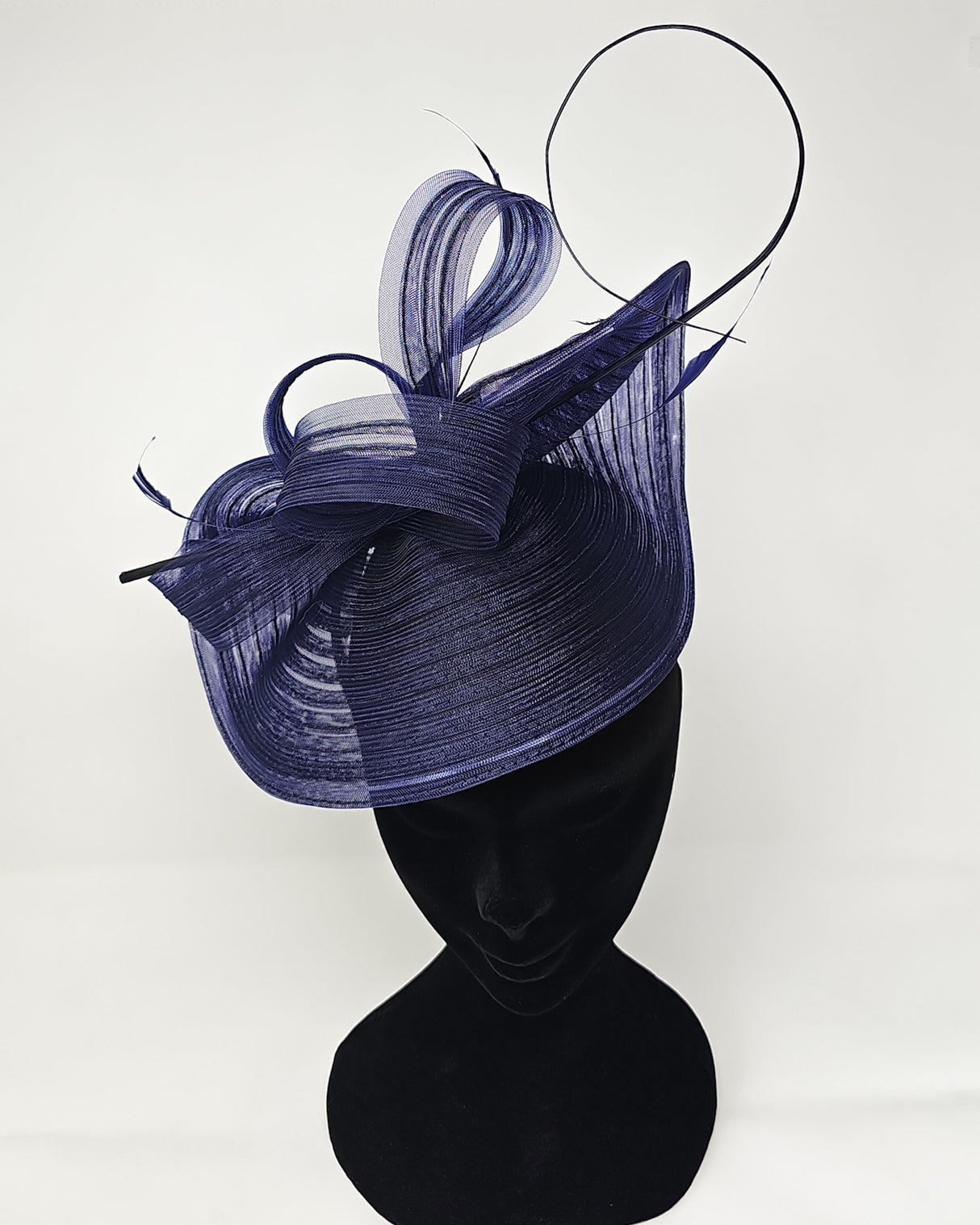 Navy Layered Looped Fascinator