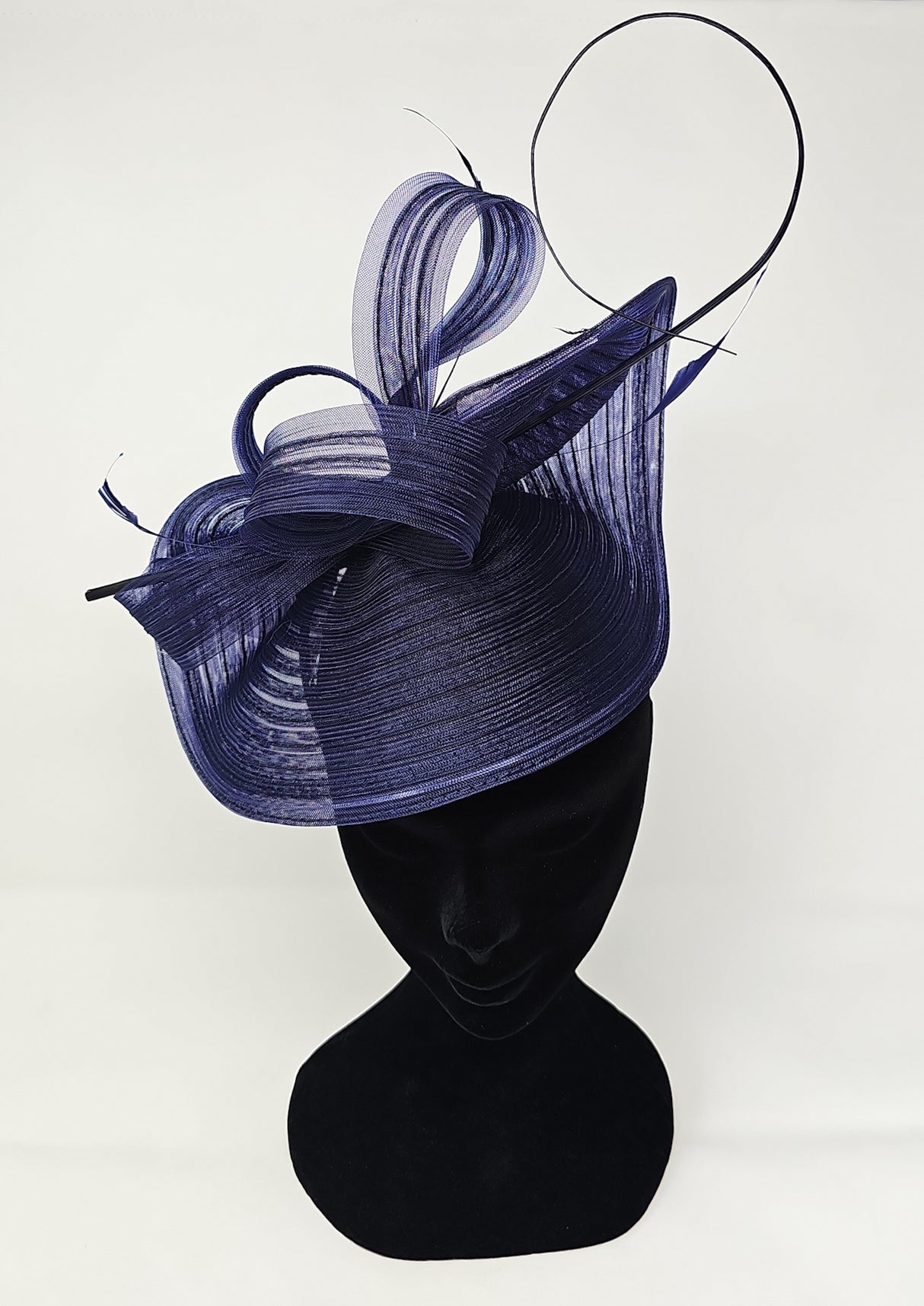 Navy Layered Looped Fascinator