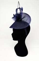 Navy Layered Looped Fascinator
