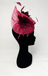 Cherry Red Organza & Velvet Hairband Fascinator