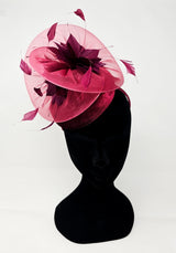 Cherry Red Organza & Velvet Hairband Fascinator
