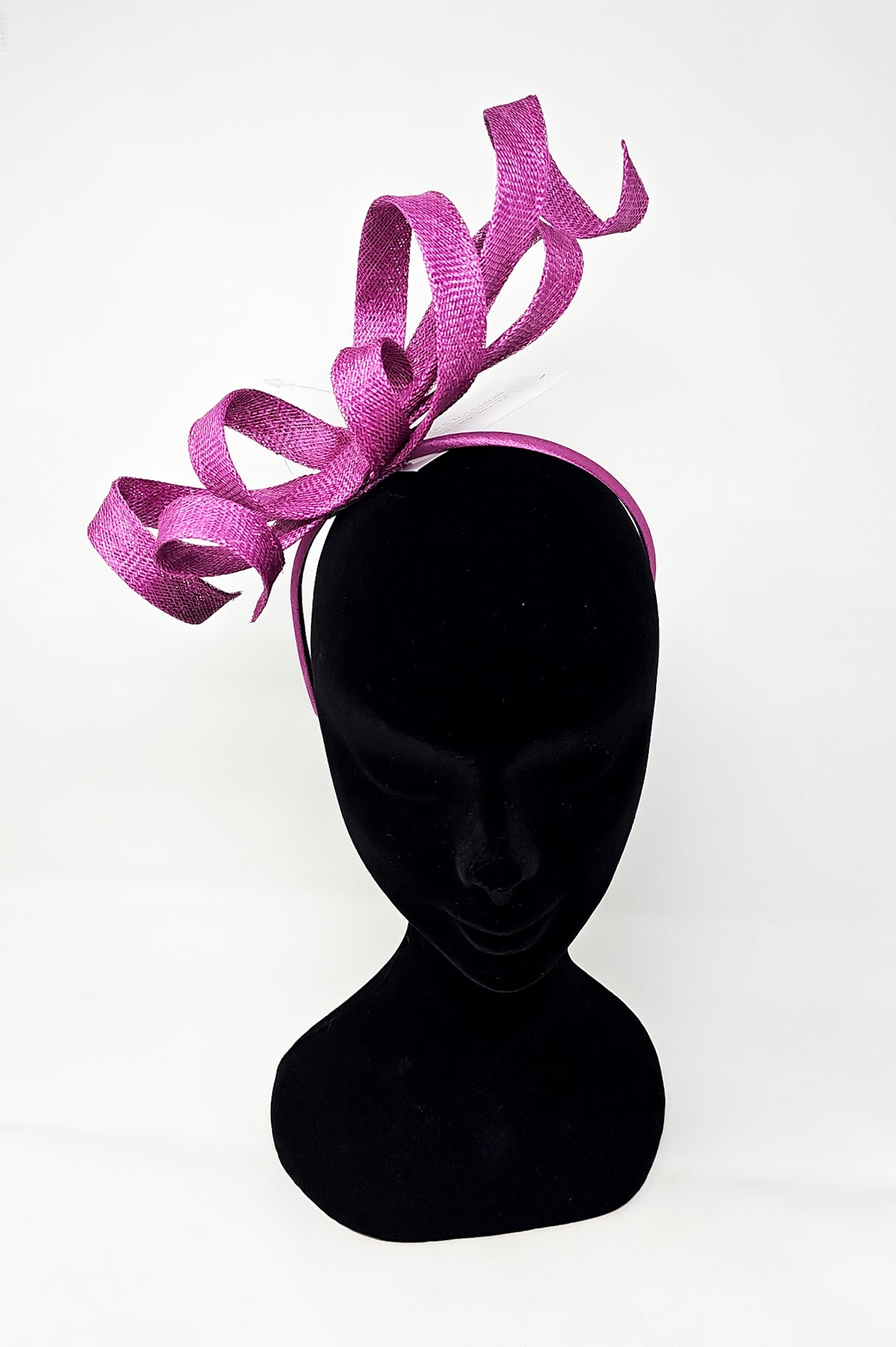 Cerise Spiral Twist Hairband Fascinator