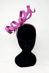 Cerise Spiral Twist Hairband Fascinator