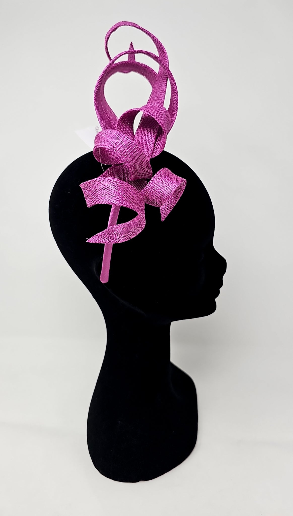 Cerise Spiral Twist Hairband Fascinator