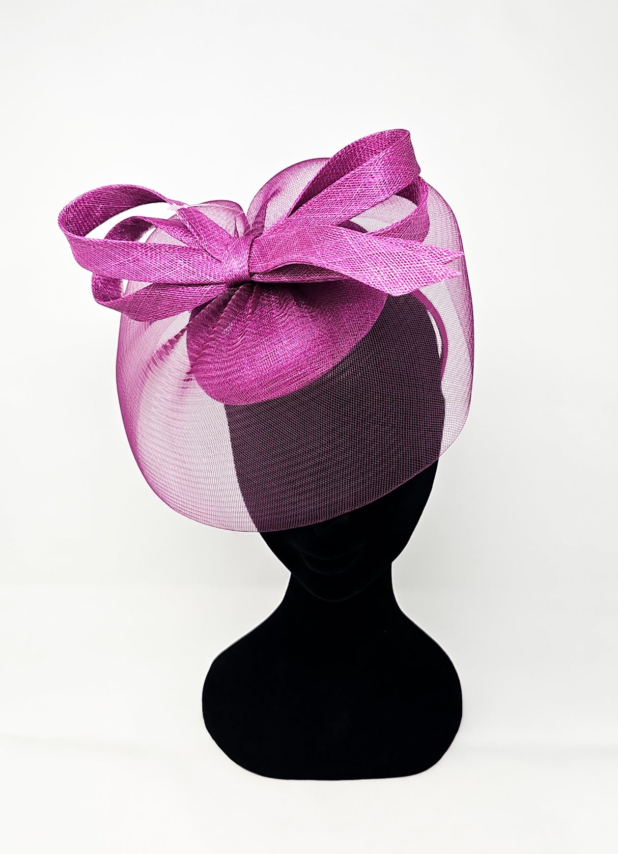 Cerise Bow Halo Hairband Fascinator