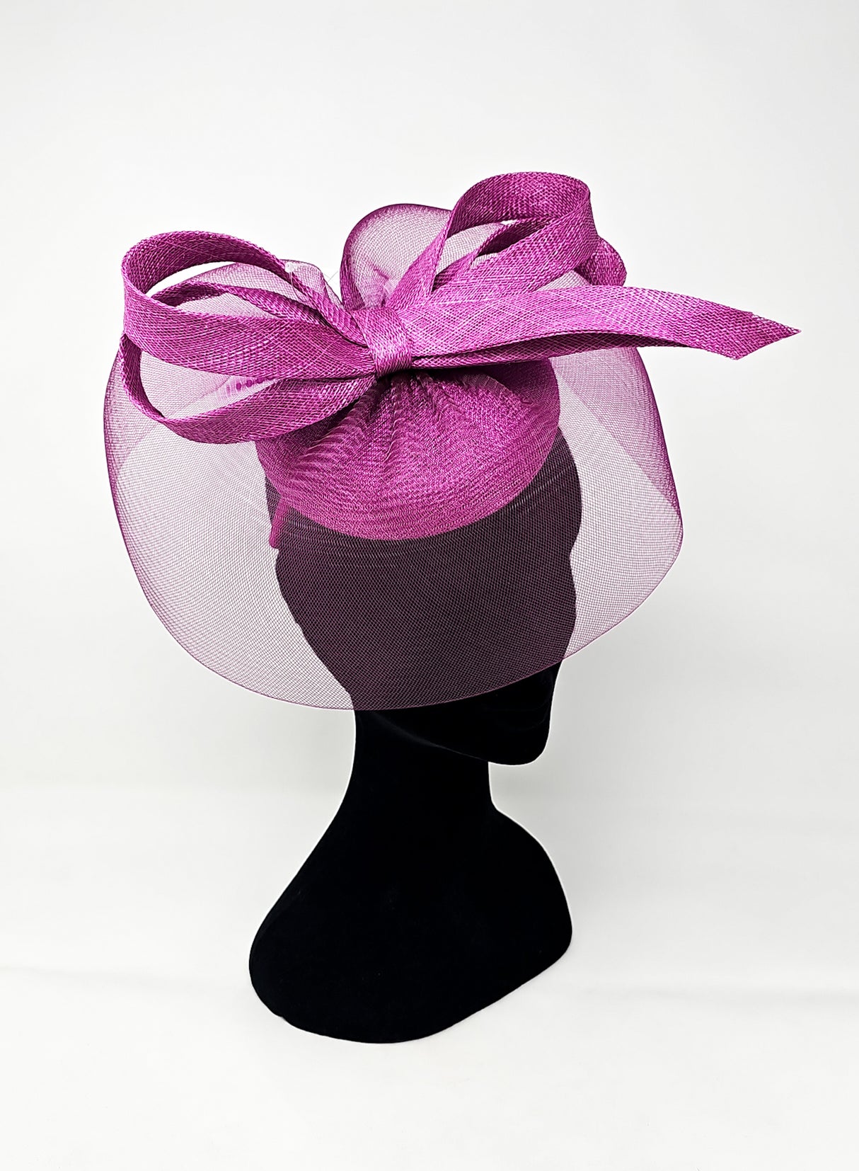Cerise Bow Halo Hairband Fascinator