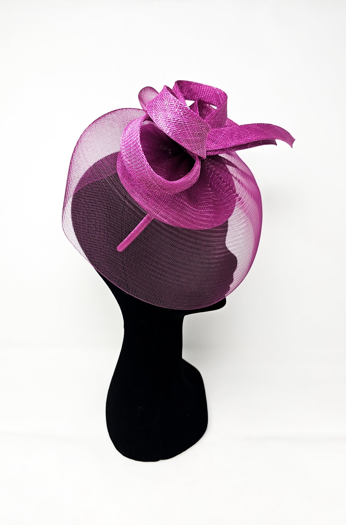 Cerise Bow Halo Hairband Fascinator
