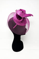 Cerise Bow Halo Hairband Fascinator
