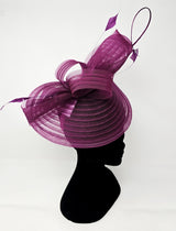 Cerise Layered Looped Fascinator