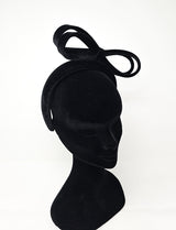 Black Velvet Bow Hairband Fascinator