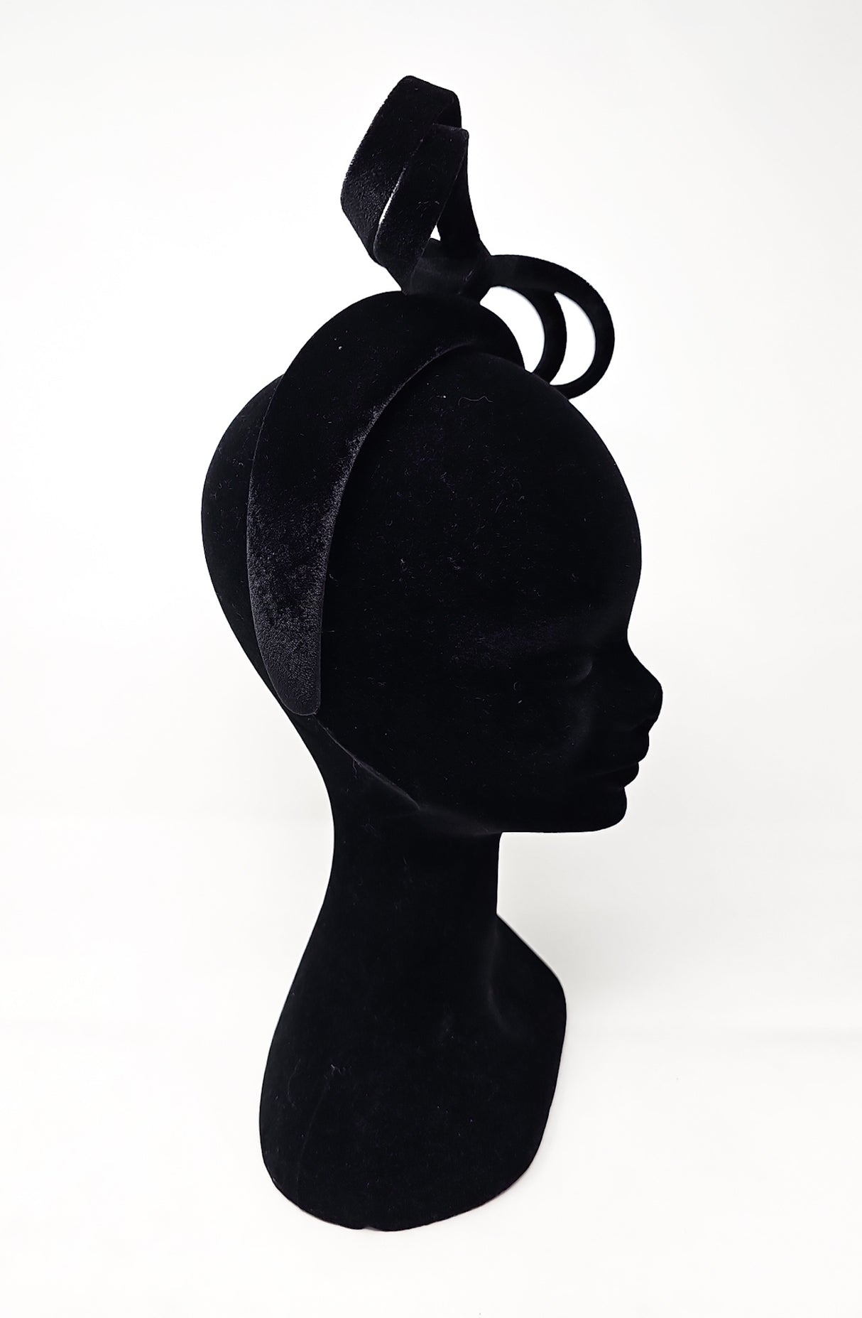 Black Velvet Bow Hairband Fascinator