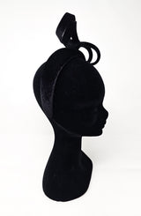 Black Velvet Bow Hairband Fascinator