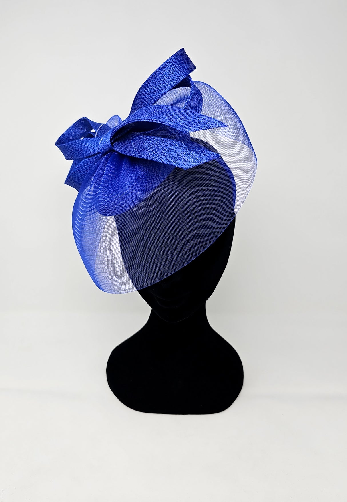 Sapphire Blue Bow Halo Fascinator