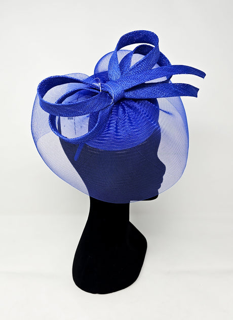 Sapphire Blue Bow Halo Fascinator