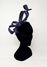 Navy Spiral Twist Hairband Fascinator