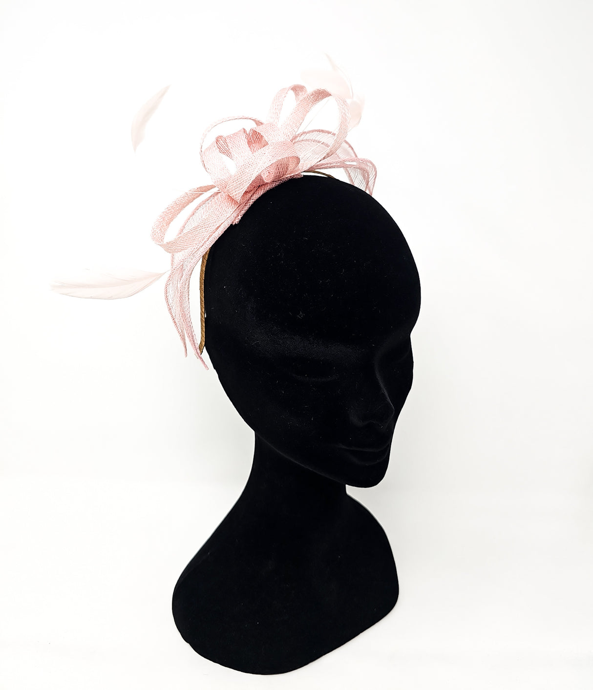 Parfait Pink Looped Feather Hairband Fascinator