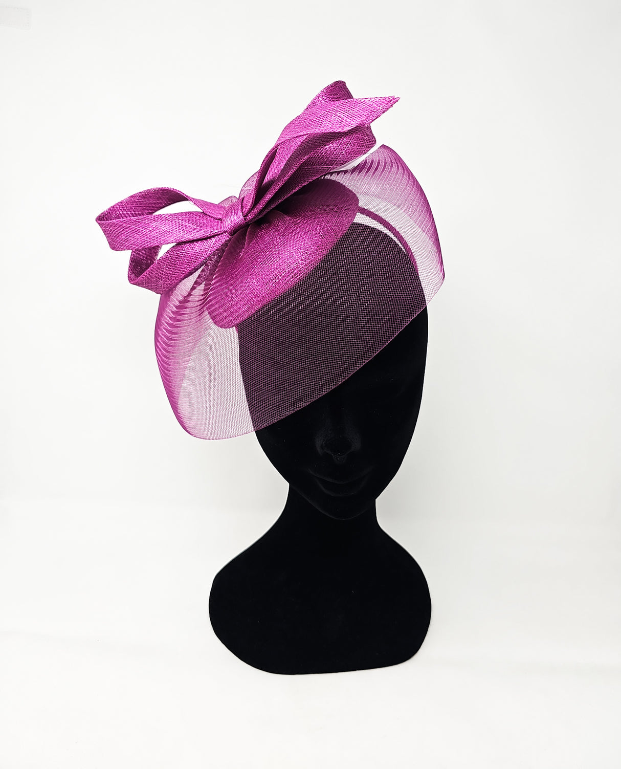Cerise Bow Halo Hairband Fascinator
