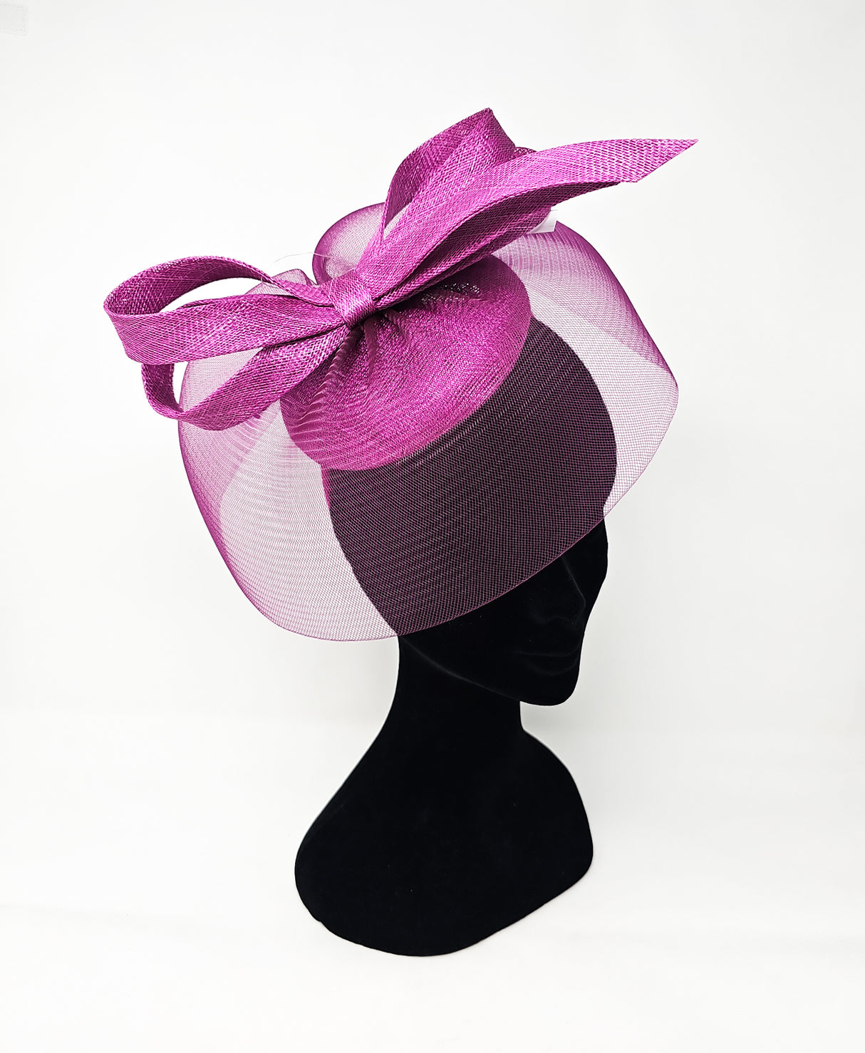 Cerise Bow Halo Hairband Fascinator