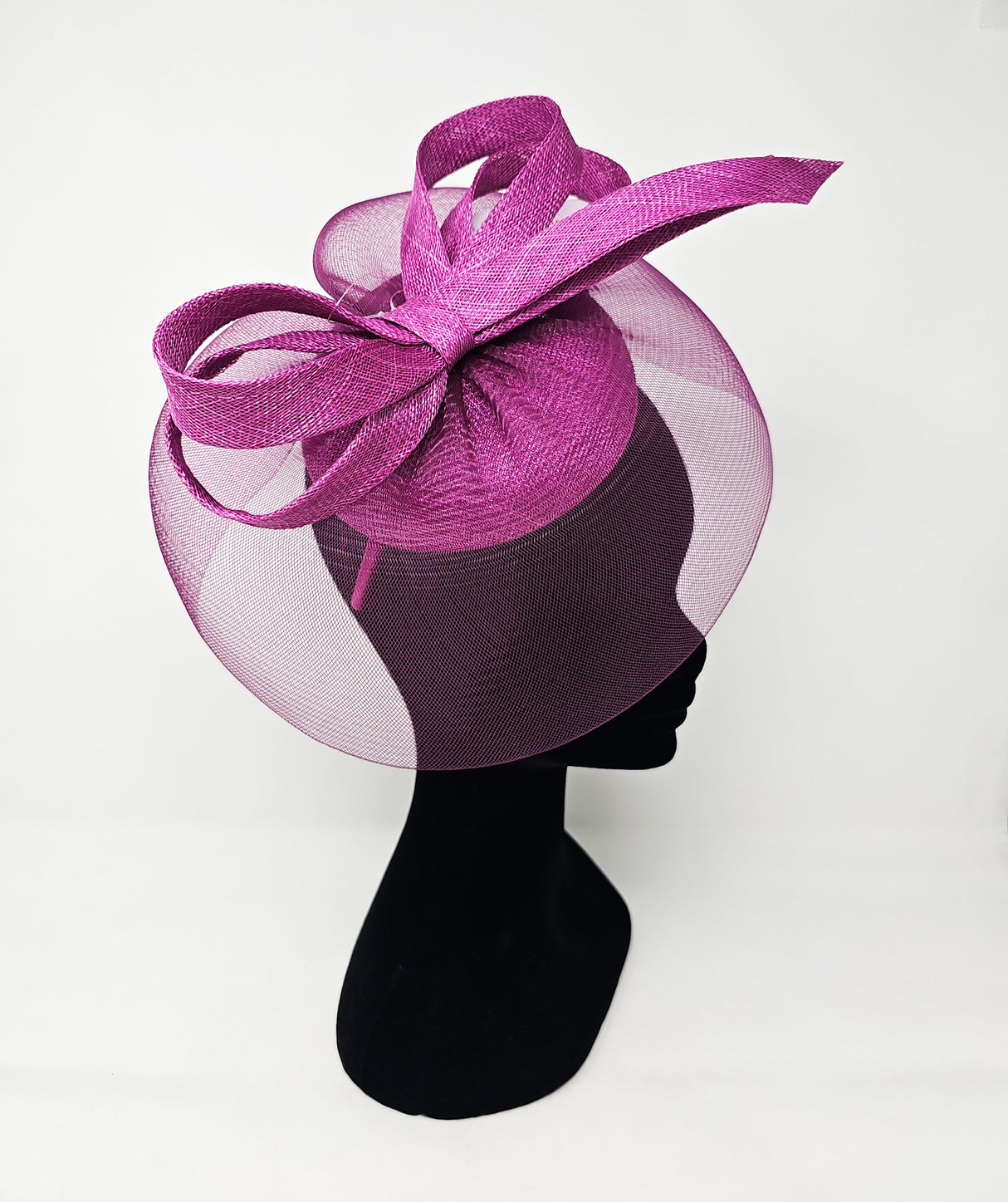 Cerise Bow Halo Hairband Fascinator