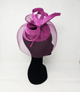 Cerise Bow Halo Hairband Fascinator