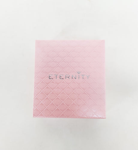Eternity Square Silver Crystal Stud Earrings