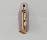 Pale Mauve & Gold Box Clutch Bag