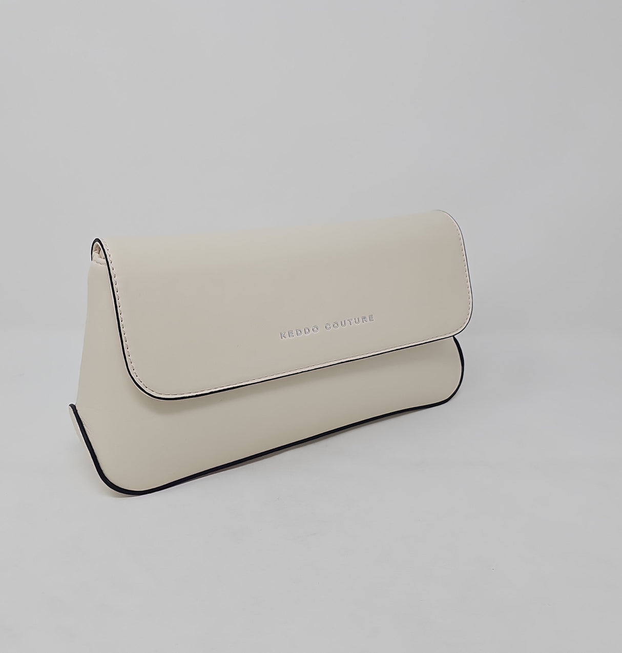 Keddo Cream Matte Oblong Handbag
