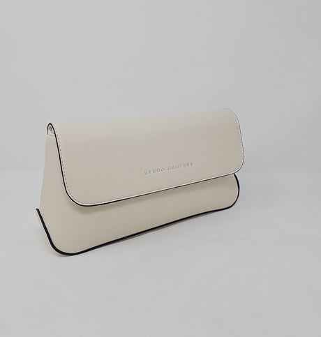 Keddo Cream Matte Oblong Handbag