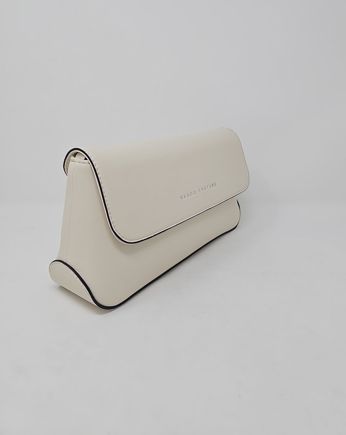 Keddo Cream Matte Oblong Handbag