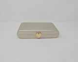 Gold Shimmer Heart Box Clutch Bag
