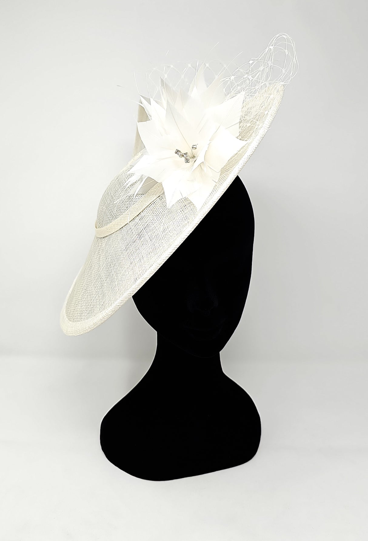 Metallic Ivory Disc Floral Hairband Fascinator