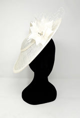 Metallic Ivory Disc Floral Hairband Fascinator