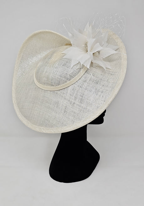 Metallic Ivory Disc Floral Hairband Fascinator