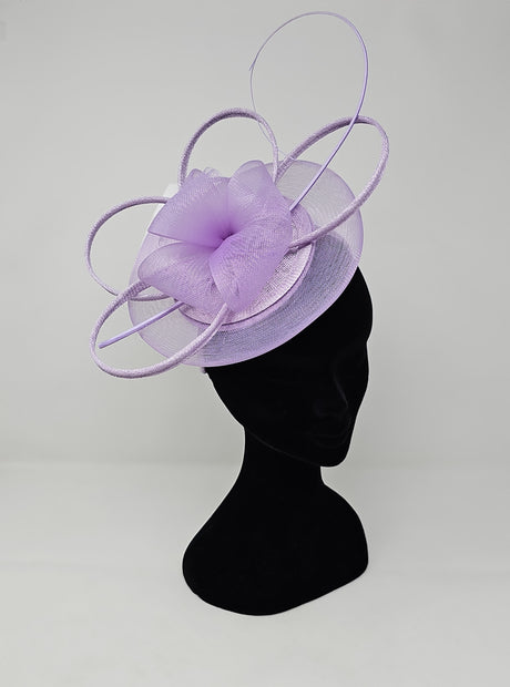 Wisteria Lilac Petal Disc Fascinator