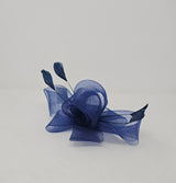 Navy Blue Loop Knot Slide Fascinator
