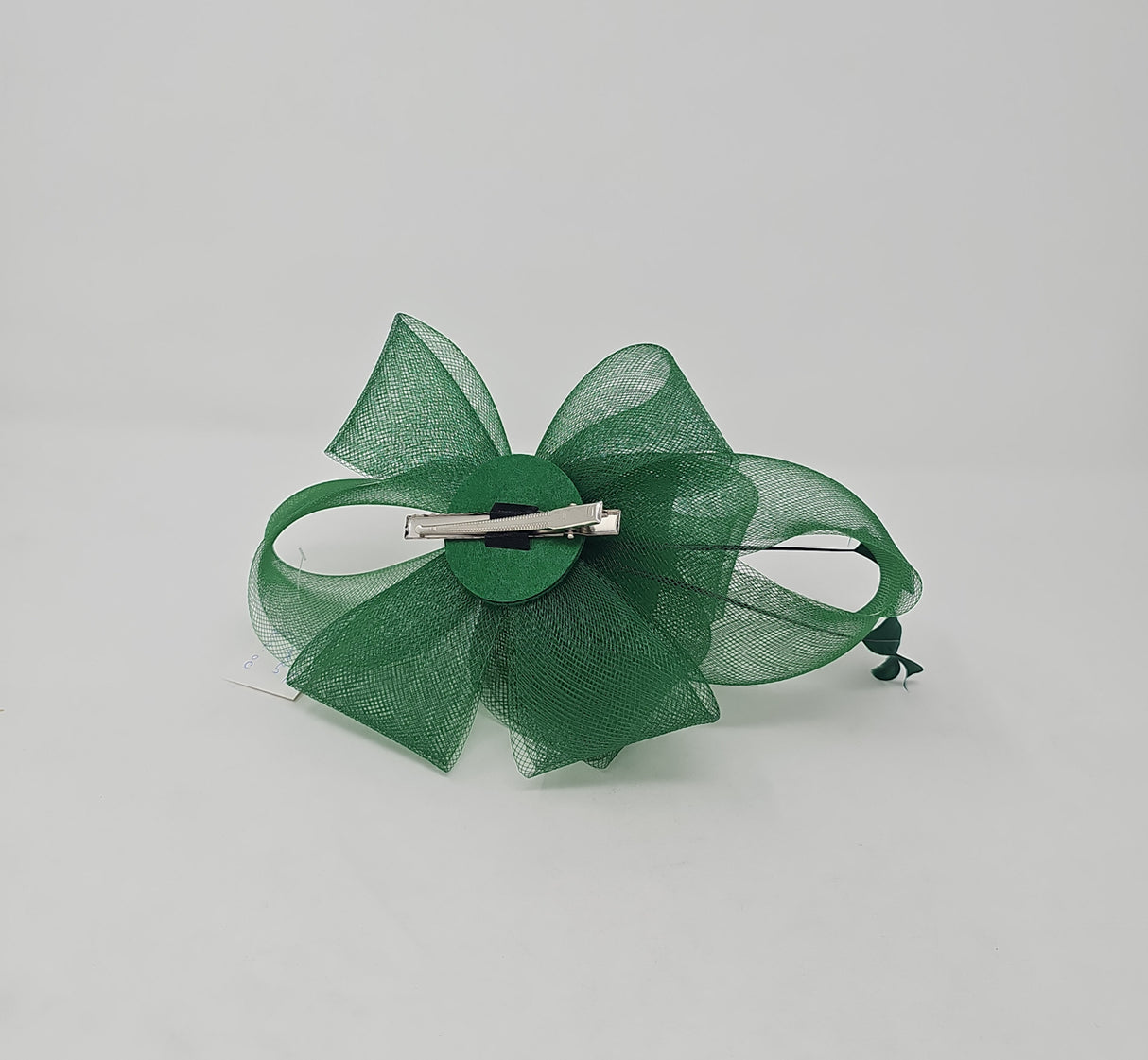 Emerald Green Loop Knot Slide Fascinator