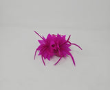 Fuchsia Pink Feather Slide Hair Clip