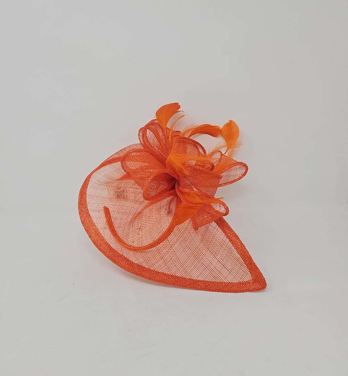 Bright Orange Half Moon Hairband Fascinator