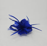 Cobalt Blue Feather Looped Slide Hair Clip