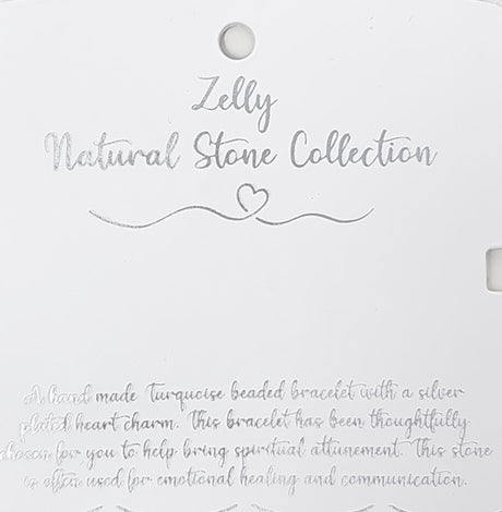 Zelly Amyethyst Beaded Heart Charm Bracelet