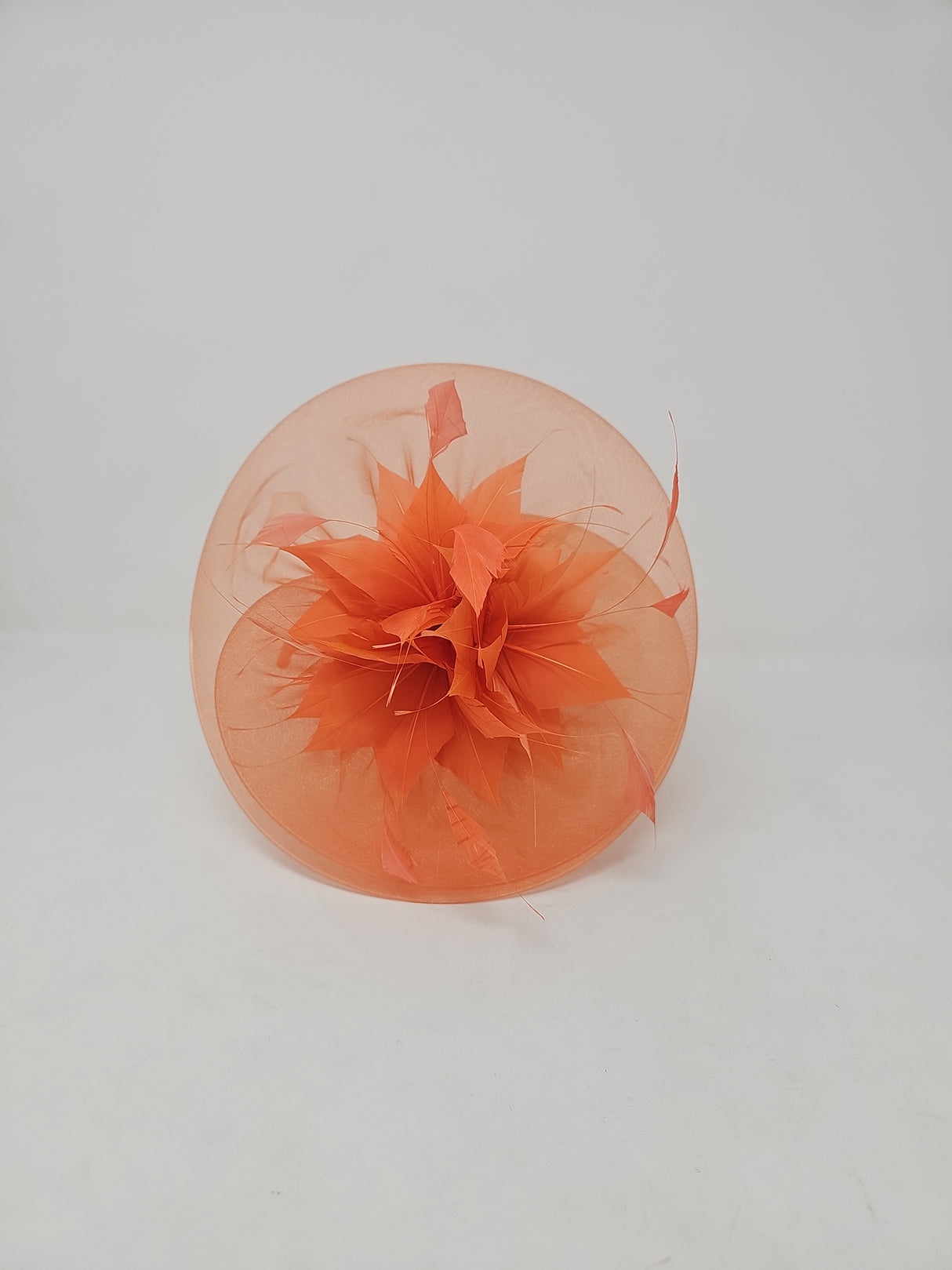Orange Organza Halo Fascinator