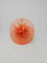 Orange Organza Halo Fascinator